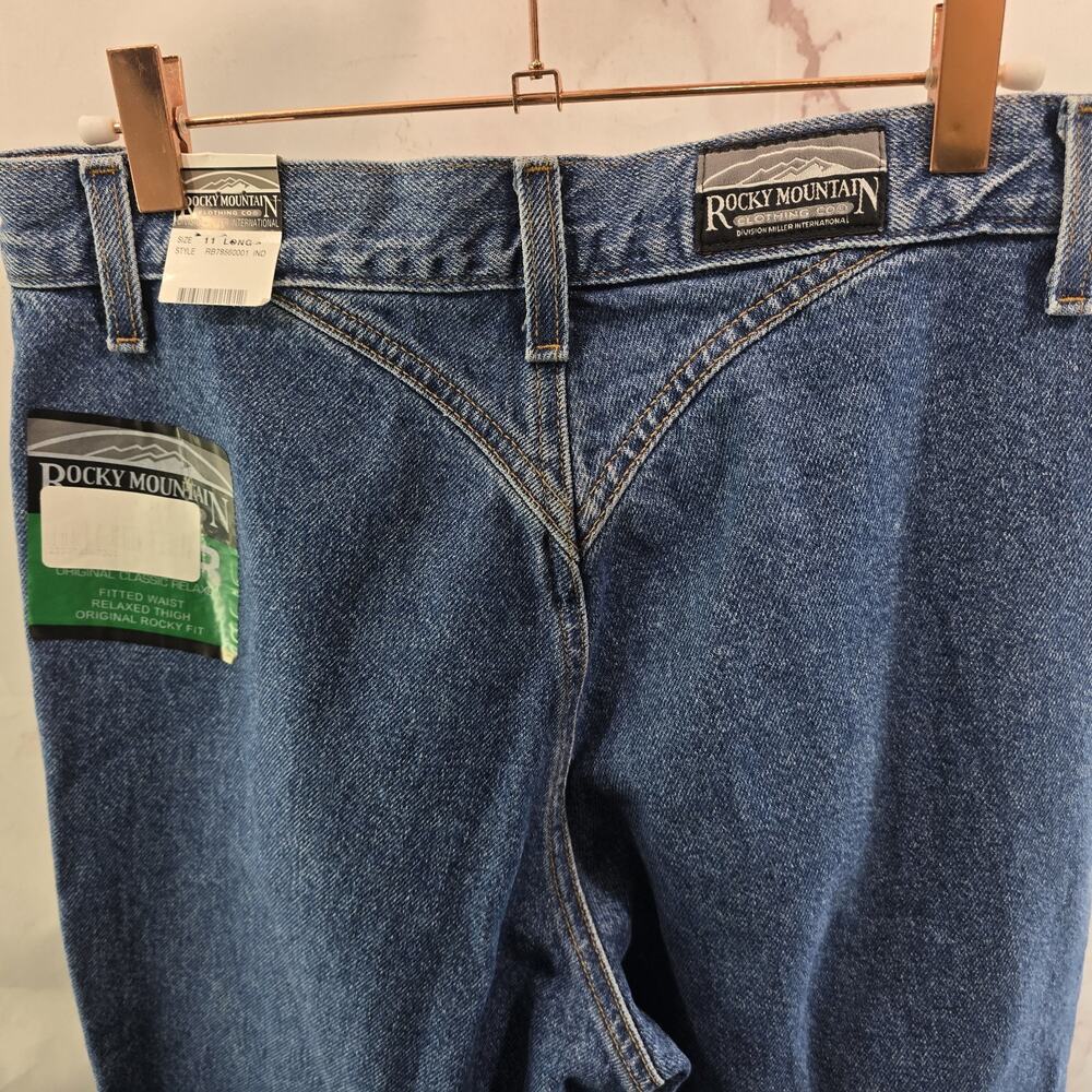 Rocky Mountain Jeans Womens 29 X 34 11 10 Denim Western Rockies Vtg Bareback NOS - Picture 5 of 13
